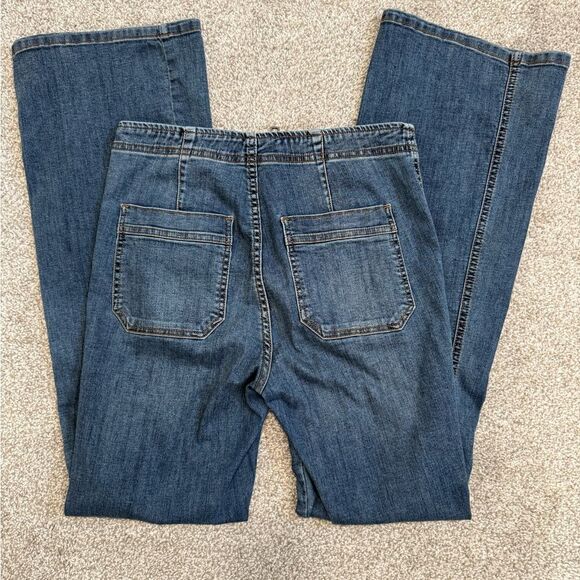 Free People High Waisted Zipper Flare Jeans, Size 29 (US 8) - Picture 3 of 5